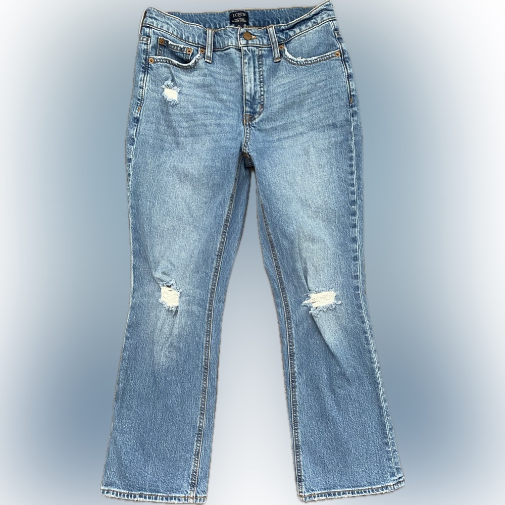 J. Crew Mid-Rise Flare Crop Jeans - Size 27/4 - EUC